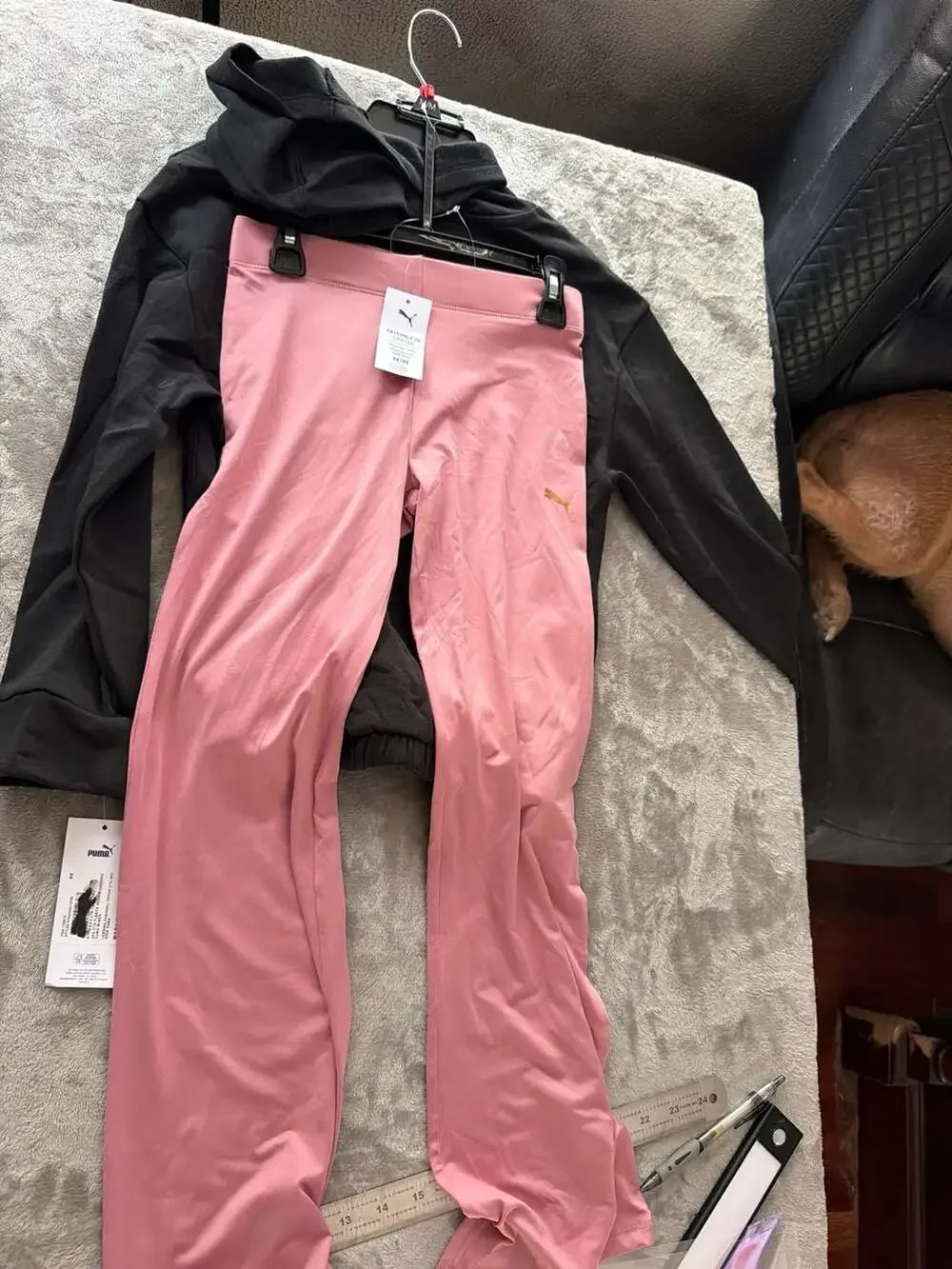 Puma Girls' 2-Piece Fleece Hoodie and Legging Set, Size M (8/10) - Picture 7 of 9
